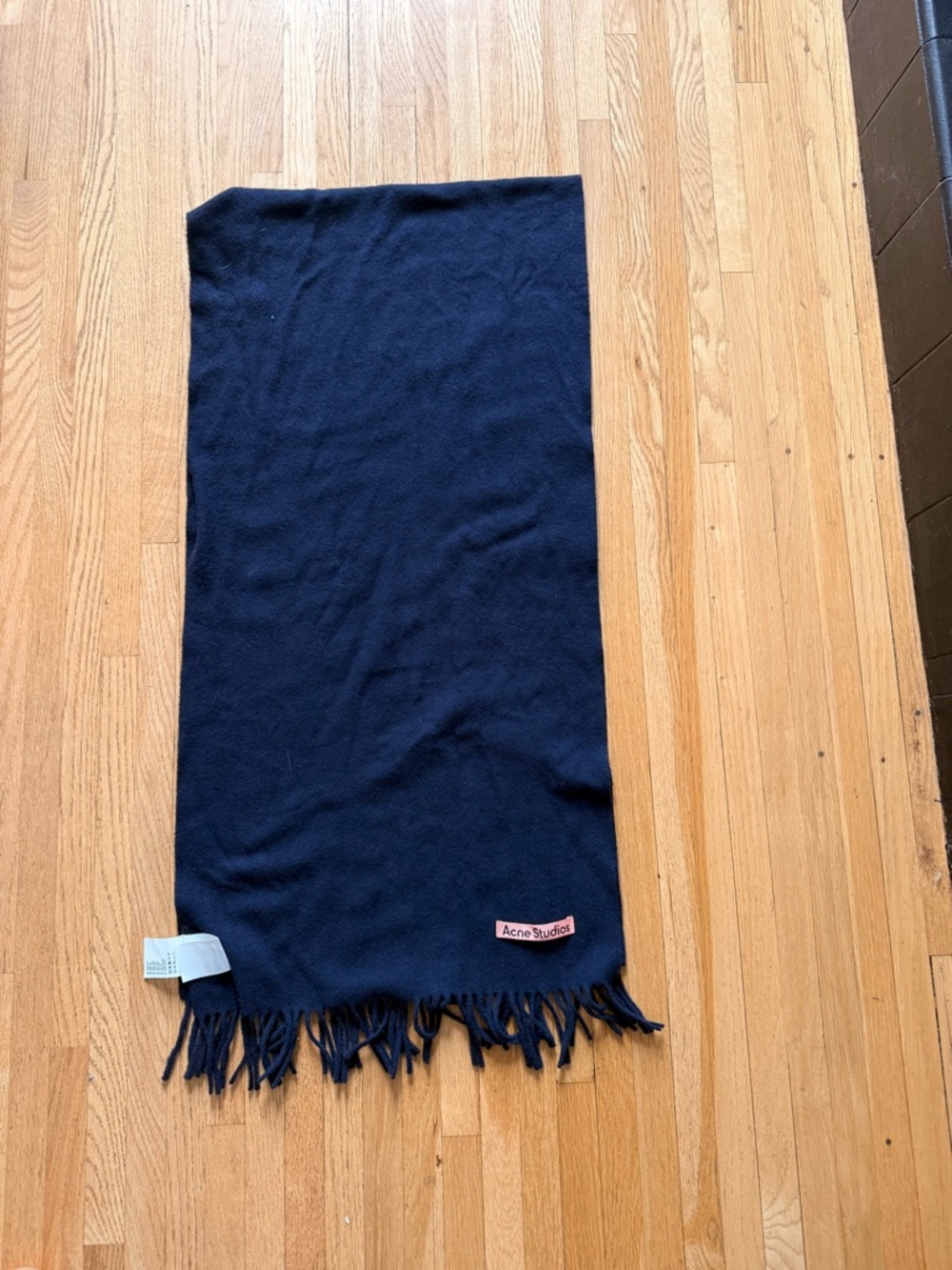 Acne Navy Wool Scarf
